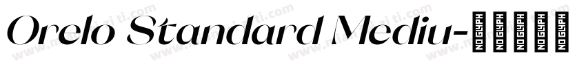 Orelo Standard Mediu字体转换